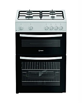 Indesit ITG6GW 60cm Gas Twin Cooker - White