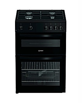 Indesit ITG6GB 60cm Gas Twin Cooker - Black
