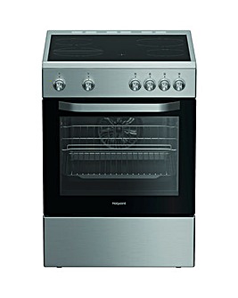 Hotpoint H6V5KMX/UK 60cm Electric Single Cooker with Multiflow - Stainless Steel
