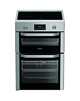 Hotpoint HDE6IDC2X Electric Double Cooker with Induction Hob - Stainless Steel