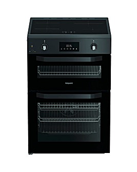 Hotpoint HDE6IDC2SA 60cm Electric Double Cooker with Induction Hob - Anthracite