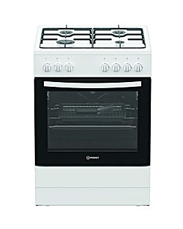 Indesit I6G3PMW/UK 60cm Gas Single Cooker - White