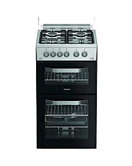 Hotpoint HDG5GCX 50cm Gas Double Cooker - Stainless Steel + installation