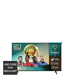Hisense 65A6QTUK 65in 4K Ultra HD HDR LED Smart TV