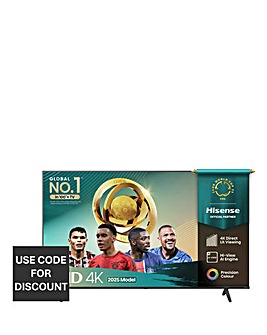 Hisense 55A6QTUK 55in 4K Ultra HD HDR LED Smart TV