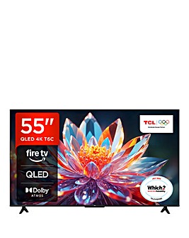 TCL 55T6CUK 55in 4K QLED Fire TV with Freely