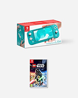 Nintendo Switch Lite Turquoise + Lego Star Wars Skywalker Bundle