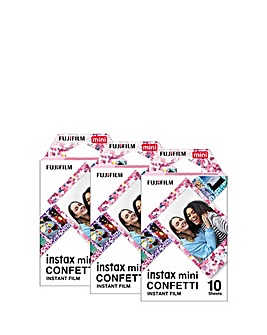 Fujifilm Instax Mini Instant Photo Film - Confetti, 30 Shot Pack