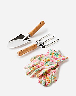 Garden Gloves and Tool Gift Set