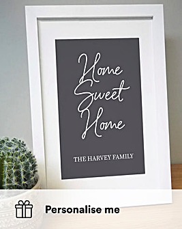 Personalised Home Sweet Home A4 Print