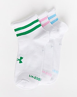 Under Armour Essential 3pk Quarter Socks