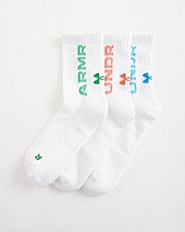 Under Armour 3-Maker Mid 3pk Crew Socks