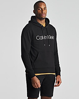 Calvin Klein Black Cotton Logo Hoodie
