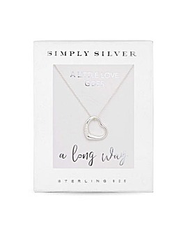Simply Silver Open Heart Necklace