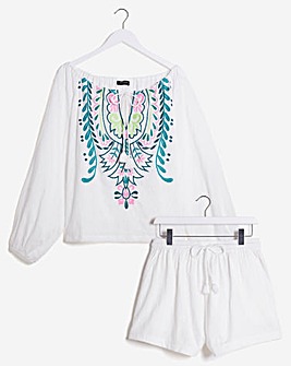 Embroidered Beach Co-ord