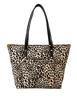 Accessorize Tilly quilted tote leopard