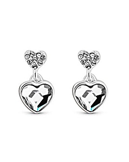 Simply Silver Heart Mini Drop Earrings