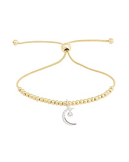 12ct Gold Sterling Silver 925 Made with Crystal Celestial Bracelet