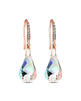 Rose Gold Plated Made With Radiance Aurelia Borealis Helix Earrings