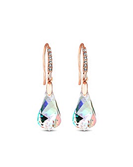 Jon Richard Radiance Collection Rose Gold Plated Aurelia Borealis Helix Earrings