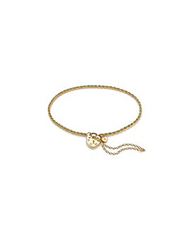 9 Carat Gold Rope Chain Padlock Bracelet