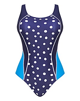 Sports Colourblock Padded Racer Back Swimsuit