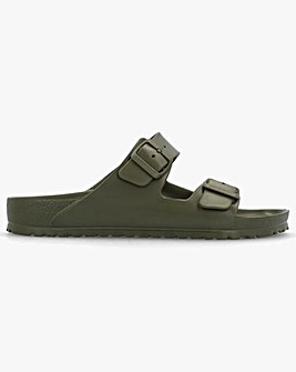 Birkenstock Mens Arizona EVA Khaki Two Bar Mules Standard Width