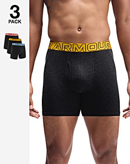 Under Armour Performance Cotton 6Inch 3 Pack Boxers