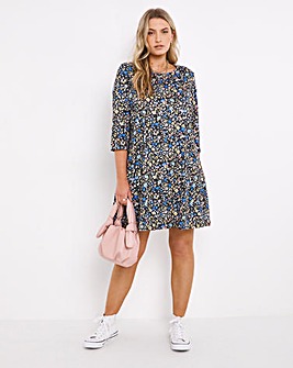 Ditsy Print Supersoft Jersey Swing Dress