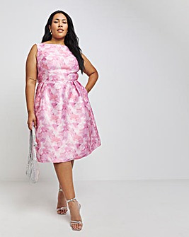 Chi Chi Floral Slash Neck Midi