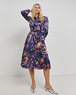 Chi Chi Floral Abstract Shirt Dress