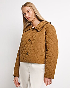 Whistles Collar Detail Quilted Jacket
