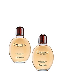 Calvin Klein Obsession For Men Eau de Toilette 125ml - Buy One Get One Free