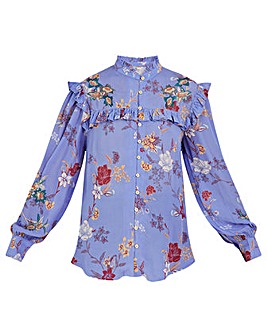 Monsoon Floral Print Embroidered Blouse