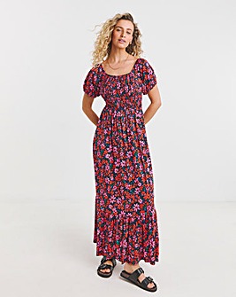 Joe Browns Floral Shirred Jersey Maxi Dress