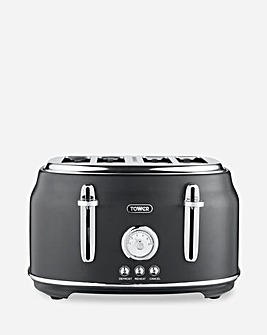 Tower Renaissance 4 Slice Matt Black Toaster