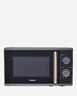 Tower T24038RGG 20Litre Cavaletto Manual Microwave - Grey/Rose Gold