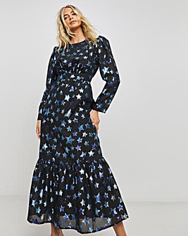 Twisted Wunder Rock Me Foil Star Maxi Dress