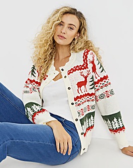 Joe Browns Winter Scenes Fairisle Cardigan