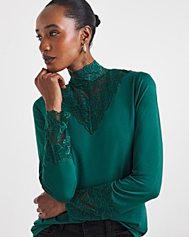 Joe Browns Darcie Lace High Neck Top