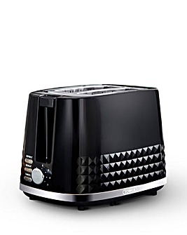 Tower Solitaire Black 2 Slice Toaster
