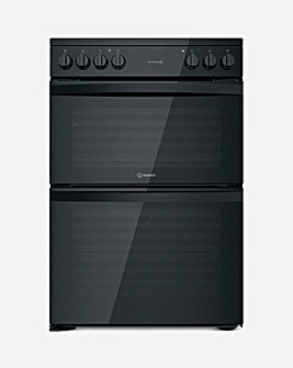 Indesit ID67V9KMB/UK Electric Double Cooker - Black