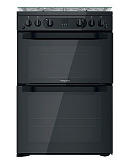Hotpoint HDM67G0CCB/UK 60cm Gas Double Cooker + INSTALLATION
