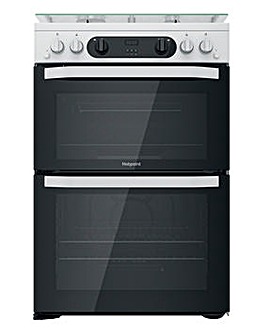 Hotpoint HDM67G0CCW/UK 60cm Gas Double Cooker + INSTALLATION