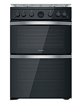 Indesit ID67G0MCB/UK 60cm Gas Double Cooker + Installation