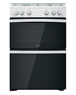 Indesit ID67G0MCW/UK 60cm Gas Double Cooker + INSTALLATION