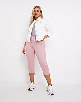 24/7 Organic Dusty Pink Crop Jeans