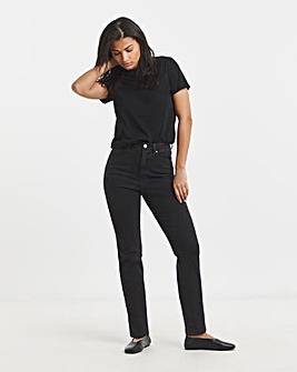 Washed Black Lara Slim Mom Jeans