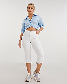 White 24/7 Crop Jeans