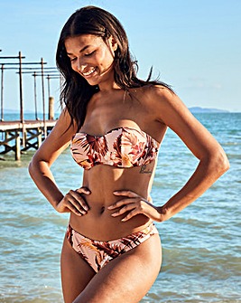 Figleaves Cocoa Beach Underwired Bandeau Strapless Bikini Top